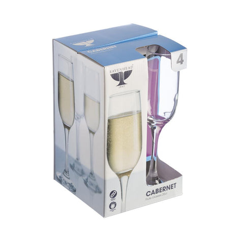 Image - Ravenhead Cabernet Set of 4 Flute Glasses, 21.5cl