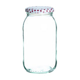 Image - KILNER® Red Round Twist Top Jar, 725ml, Clear