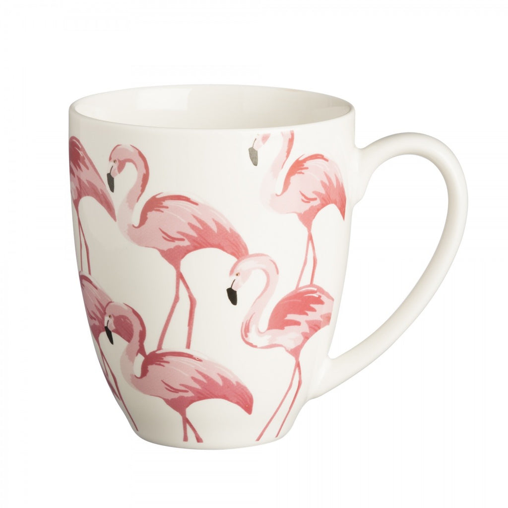 Image - Price & Kensington Pink Flamingo Designed Mug, 38cl, White