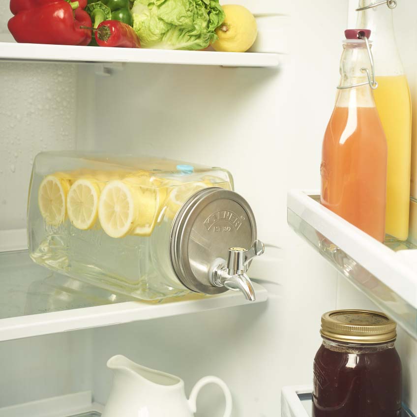 Image - Kilner Glass Fridge Drinks Dispenser, 3L, Clear