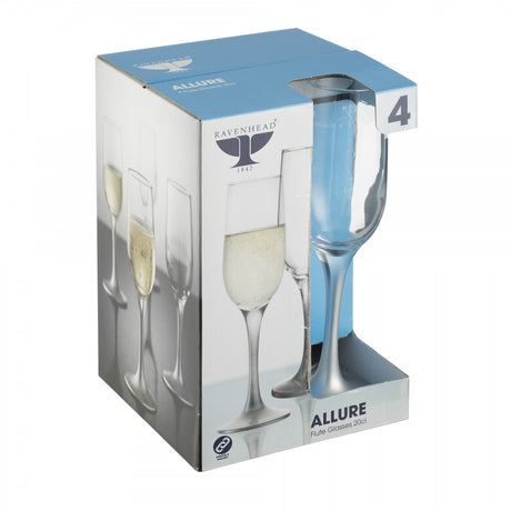 Image - Ravenhead Allure Set of 4 Flute Glasses 20cl