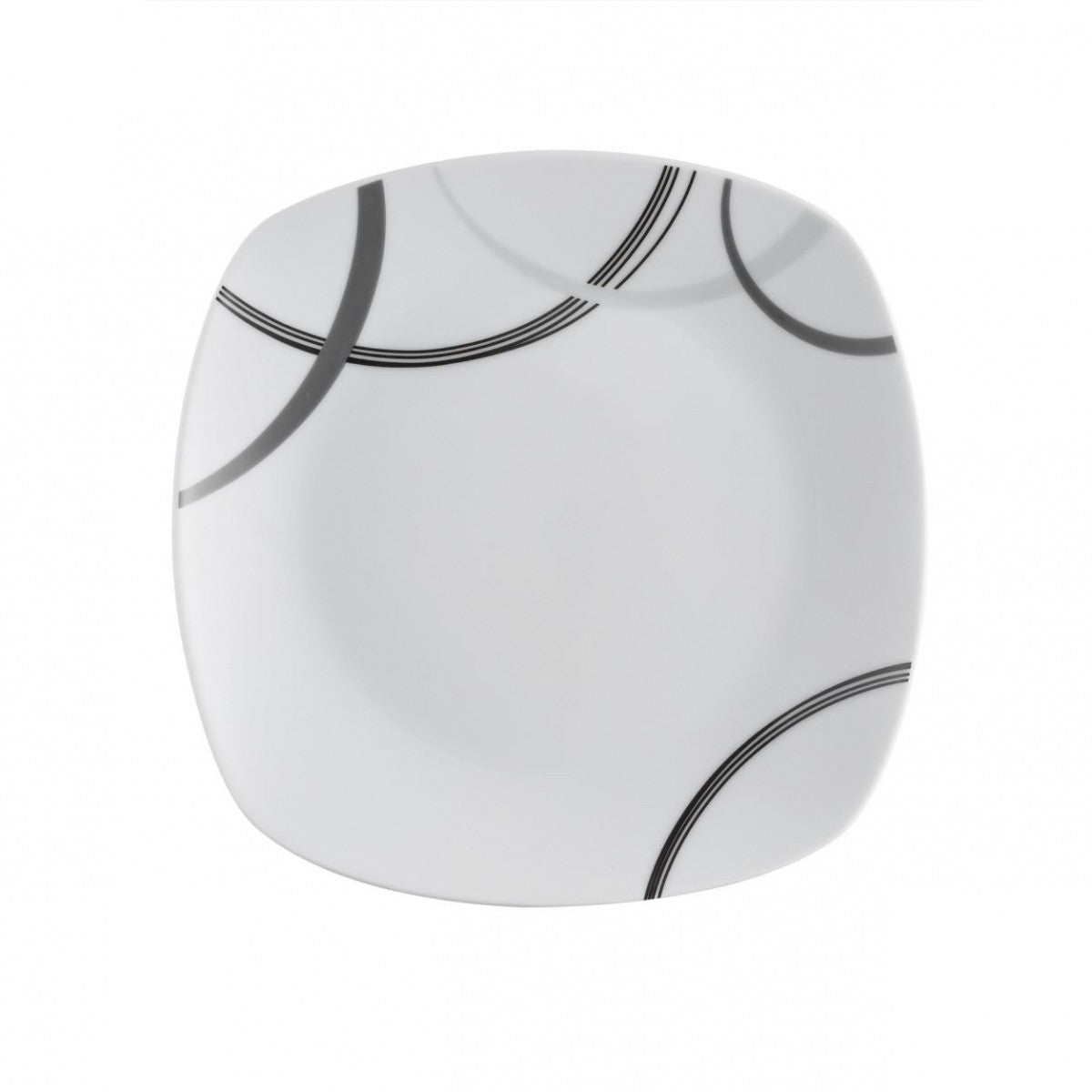 Image - Price & Kensington Mono Geo Side Plate, 20.5cm, White