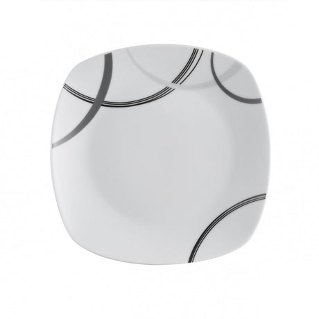 Image - Price & Kensington Mono Geo Side Plate, 20.5cm, White