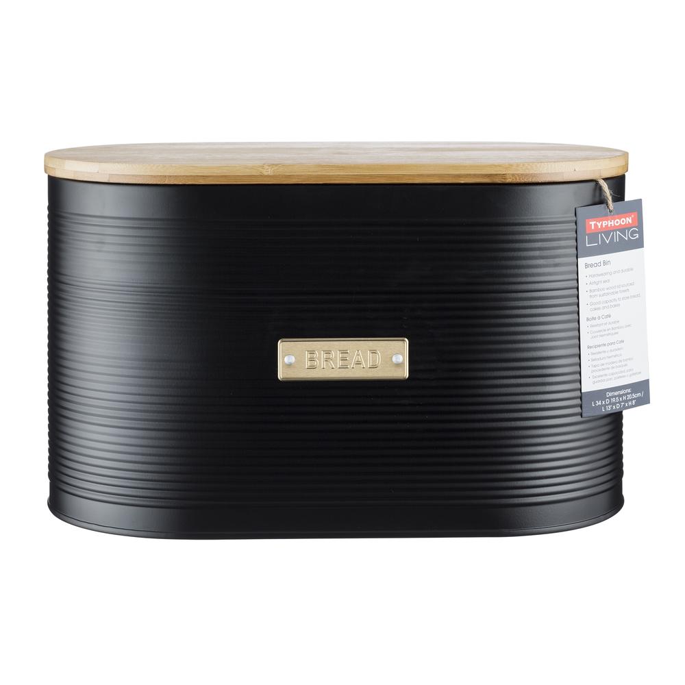 Typhoon Otto Bread Bin, 10.5L, Black 