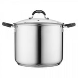 Image - Viners Stainless Steel Soft Grip Stockpot with Lid, 26cm (10 Inches)