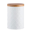 Viners Embossed Coffee Storage, White