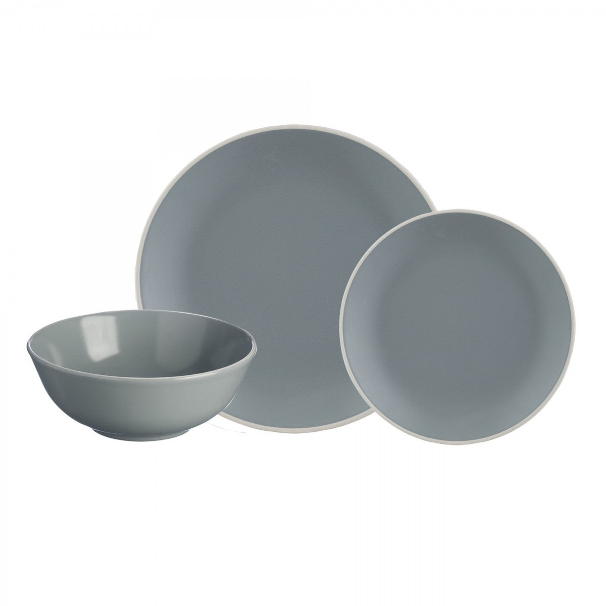 Mason Cash Classic Collection Dinner Set, Set of 12, Grey