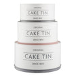 Mason Cash Innovative Kitchen Cake Tins, Set Of 3, White