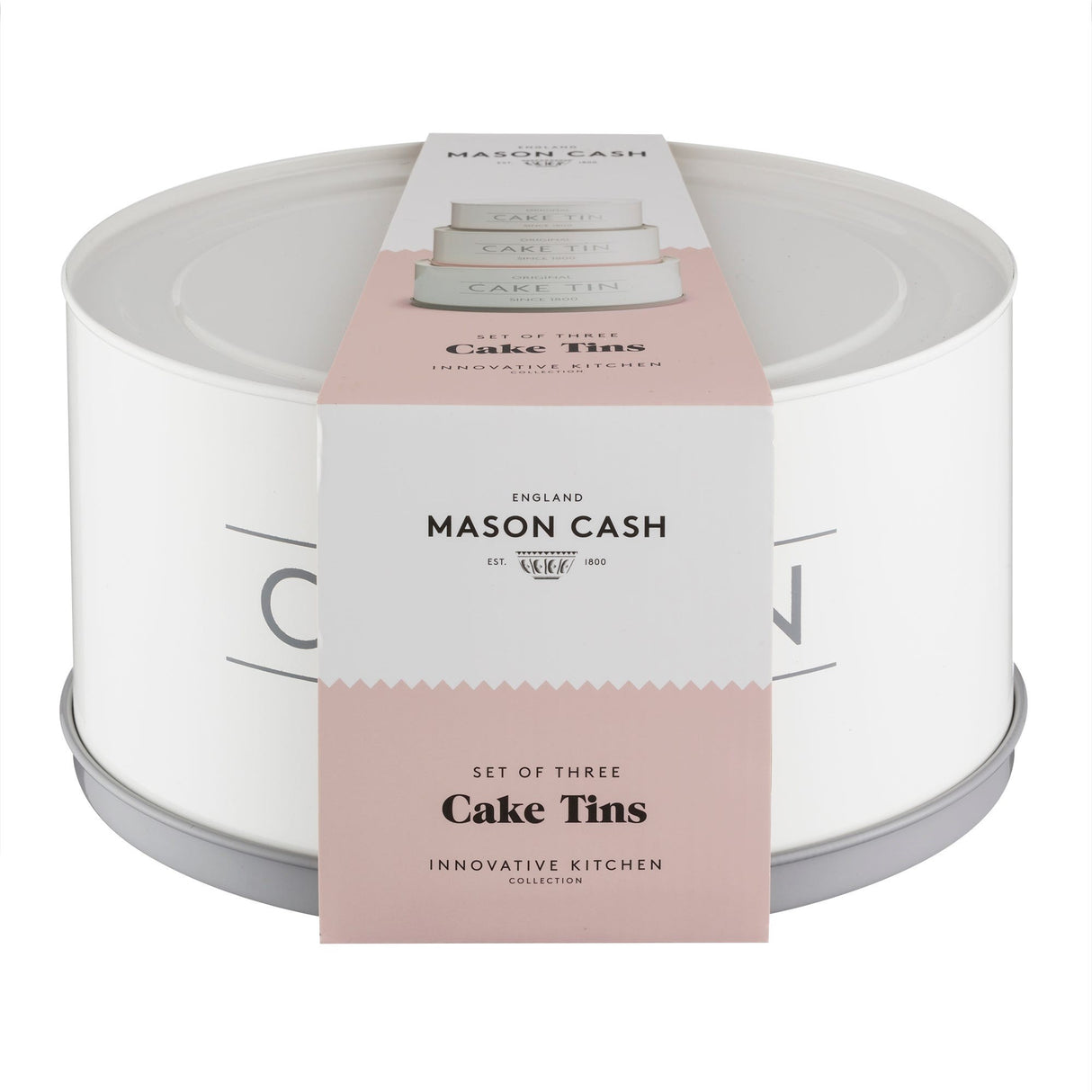 Mason Cash Innovative Kitchen Cake Tins, Set Of 3, White