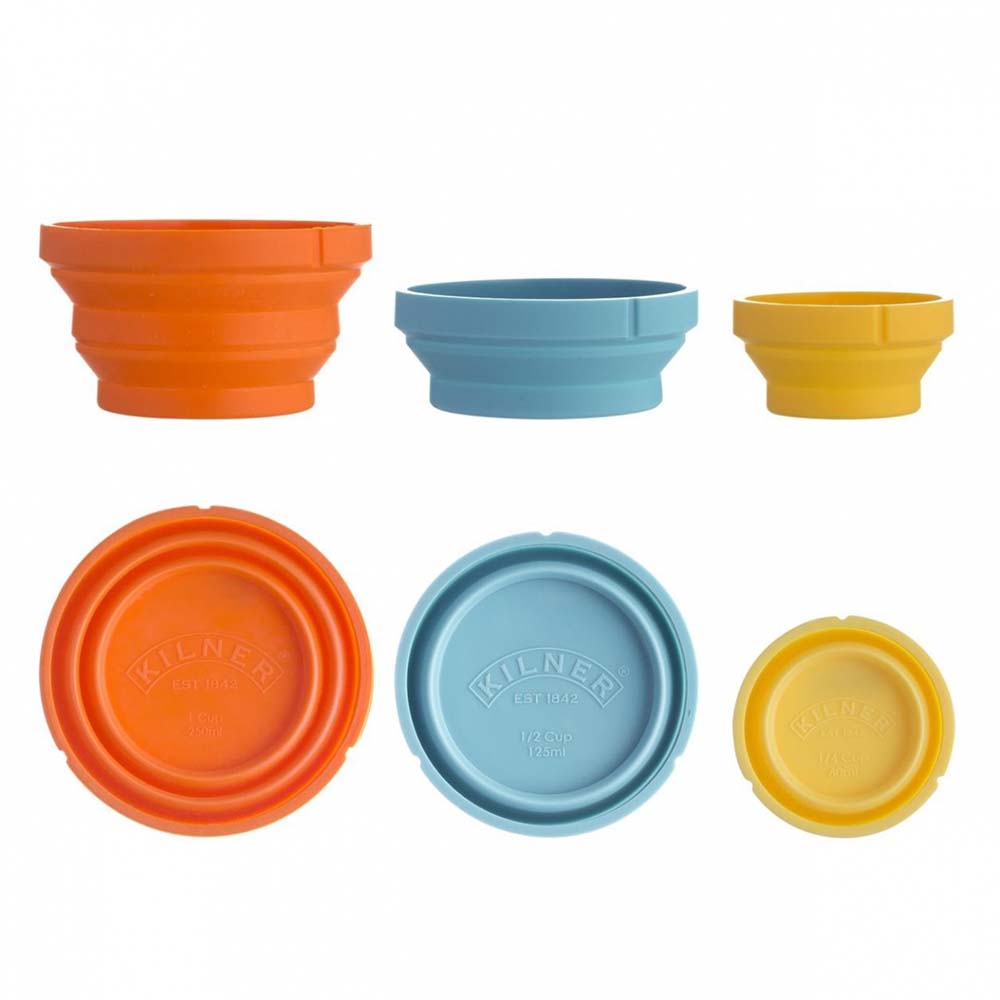 Image - Kilner Measure & Store Measuring Cups, Set of 3, Multicolour