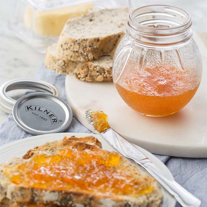 Image - Kilner Orange Fruit Preserve Jar, 0.4L, Transparent