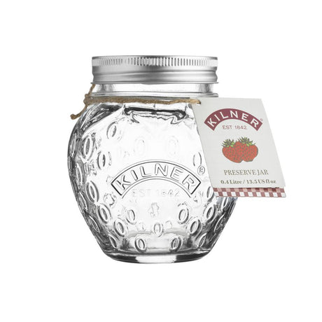 Image - Kilner Strawberry Fruit Preserve Jar, 0.4 Litre, Transparent