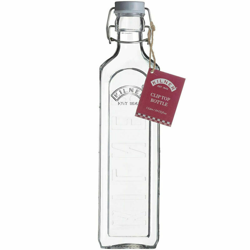 Image - Kilner Clip Top Bottle, 1L, Transparent