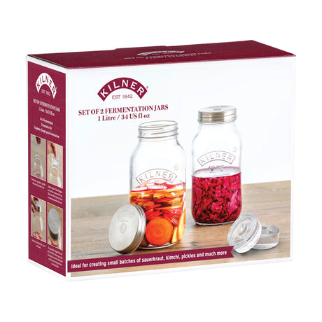 Image - Kilner Set of 2 Fermentation Jars 1 Litre