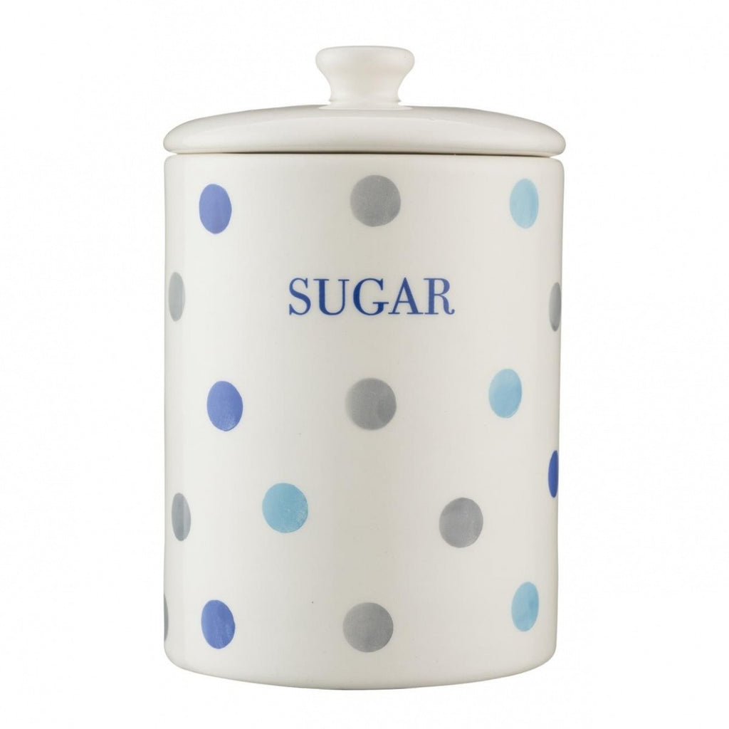 Image - Price & Kensington Padstow Sugar Storage Jar, Polka Dot, 15cm, White