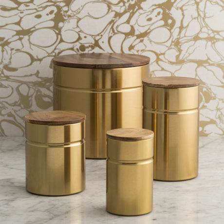 Image - Typhoon Modern Kitchen Acacia Large Storage, 13.5cm x 20.8cm, Gold