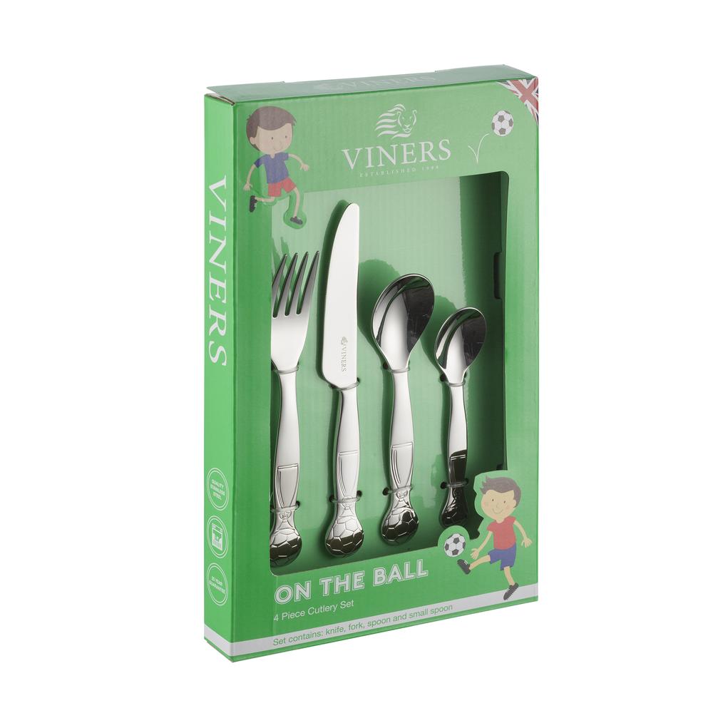 Image - Viners On The Ball 4 Pce Kids Cutlery Set Gift Box