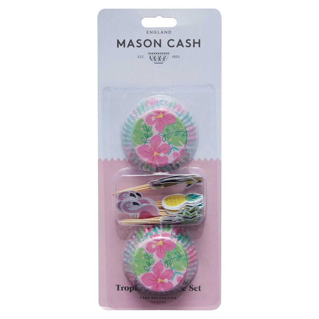 Image - Mason Cash 48 Tropical Cupcake Case And Topper Set