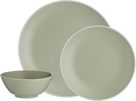 Mason Cash Classic Collection Dinner Set, Set of 12, Green