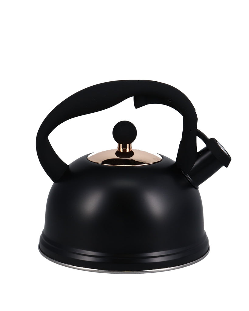Typhoon Otto Whistling Kettle, 2L, Black