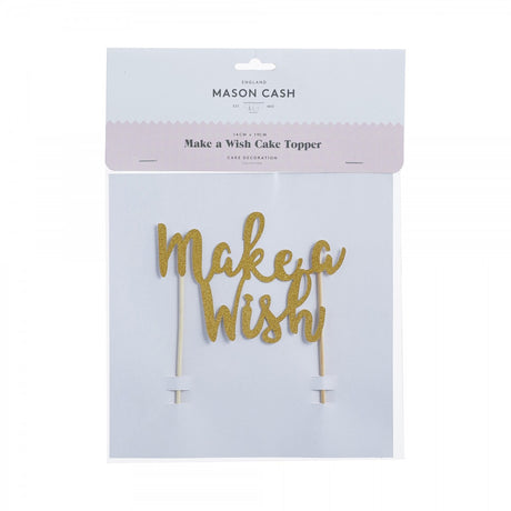 Mason Cash Make A Wish Cake Topper, Golden