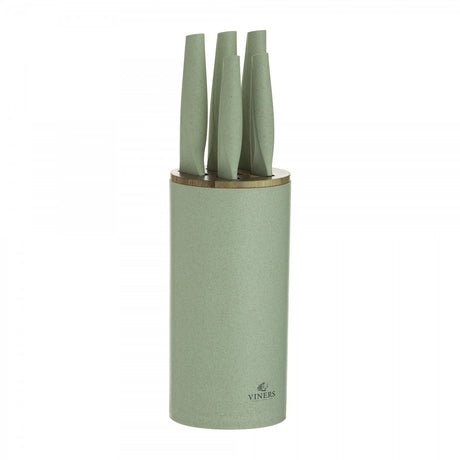 Image - Viners Organic Natural 6pce Knife Block Set