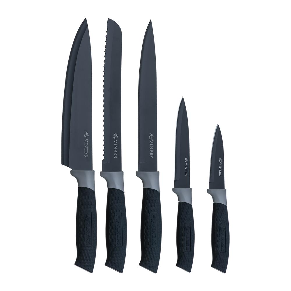 Image - Viners Horizon Indigo 6pc Knife Block Set