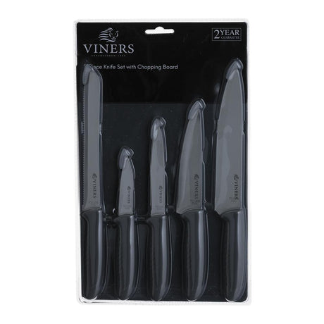 Image - VINERS Speckle 5pc Knife Set with Chopping Board