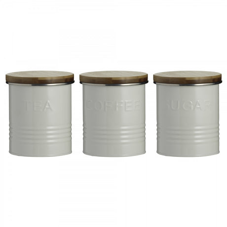 Image - Typhoon Essentials Tea, Coffee, Sugar Storage Set, Cream