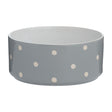 Mason Cash Polka Dot Dog Bowl, Grey, 18cm