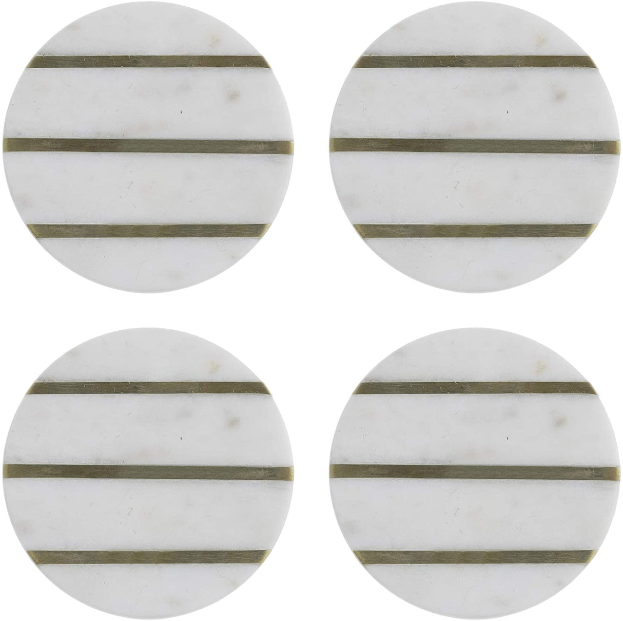 Image - Typhoon Elements Set Of 4 Marble/Brass Round Coasters