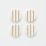 Image - Typhoon Elements Set Of 4 Marble/Brass Round Coasters