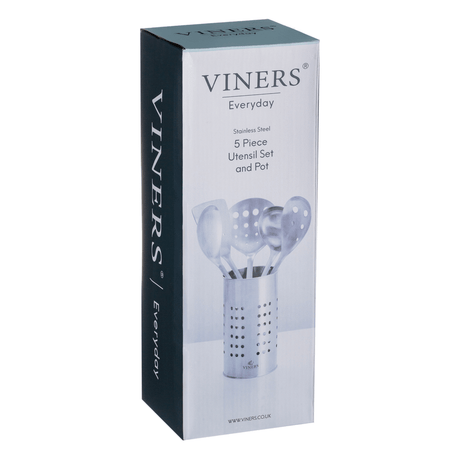 Image - Viners Everyday Stainless Steel Utensil Set, 5pcs, Silver