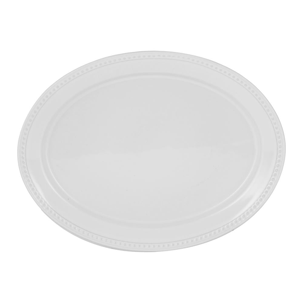 Image - Mason Cash Beaded Oval Platter Dish, 44cm, White