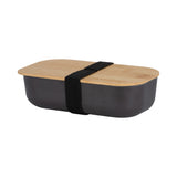 Image - Typhoon Pure Black Bamboo Fibre Lunch Box