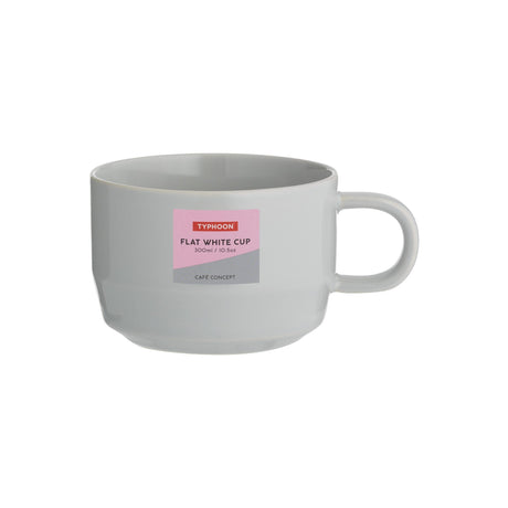 Typhoon Cafe Concept Flat Mug, 300ml, White