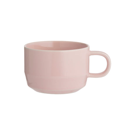 Typhoon Cafe Concept Ceramic Flat Mug, 300ml, Pink