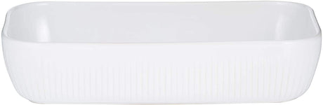 Mason Cash Linear Rectangular Dish, White, 30cm