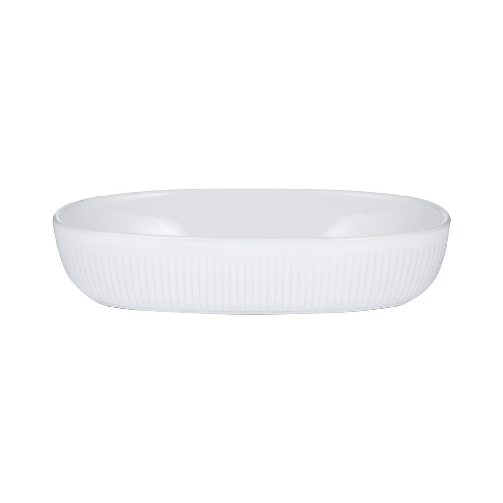 Image - Mason Cash Linear Oval Dish 28 X 18cm White