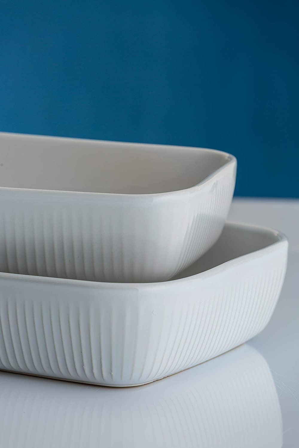 Image - Mason Cash Linear Square Dish 24cm White