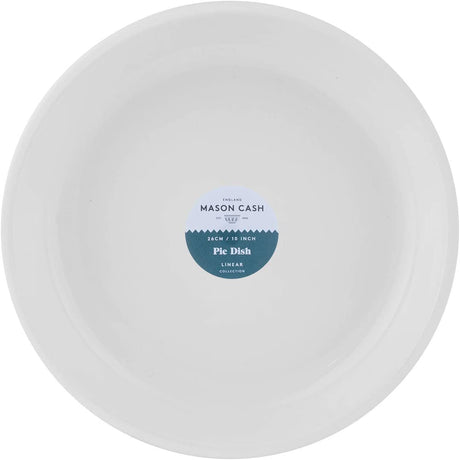 Image - Mason Cash Linear Round Pie Dish 26cm White