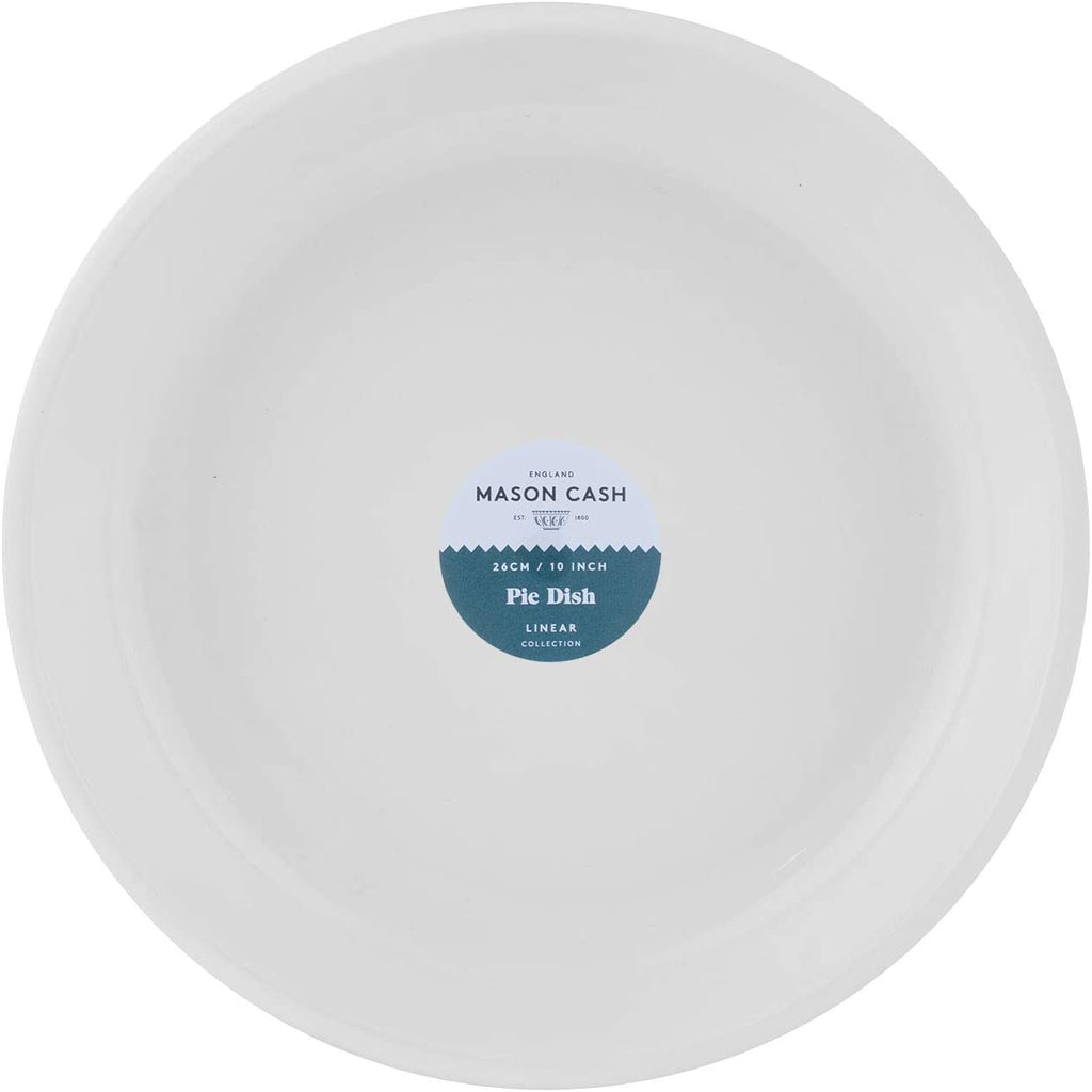 Image - Mason Cash Linear Round Pie Dish 26cm White