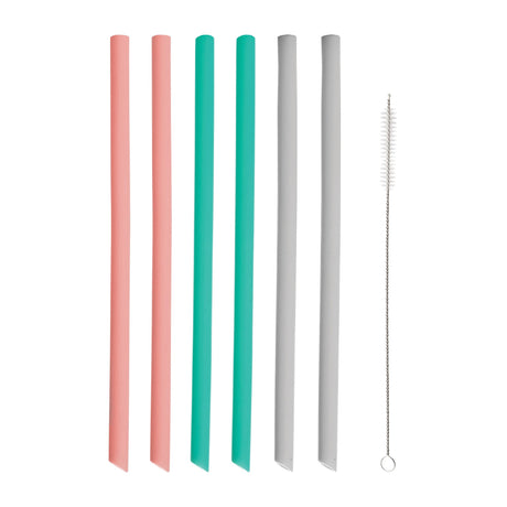 Image - Typhoon Set 6 Silicone Straight Straws