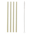 Typhoon Bamboo Straight Straws, Set of 4
