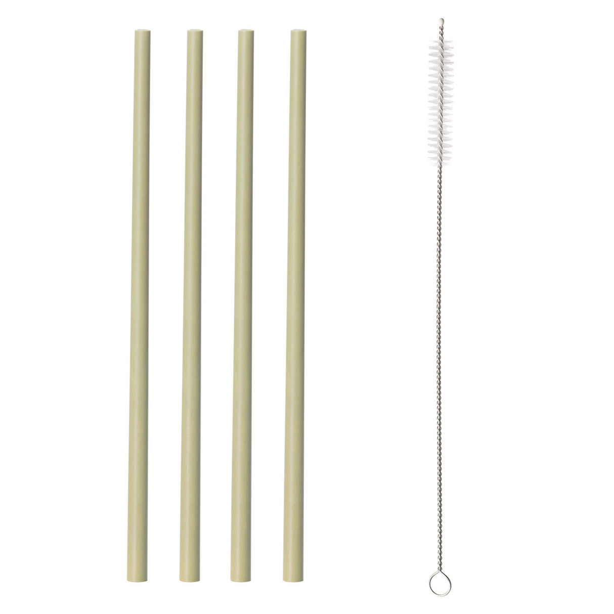 Typhoon Bamboo Straight Straws, Set of 4