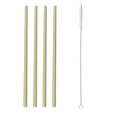 Typhoon Bamboo Straight Straws, Set of 4