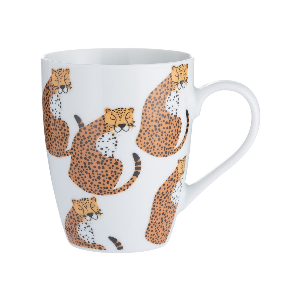 Image - Price & Kensington Cheetah Fine China Mug, White