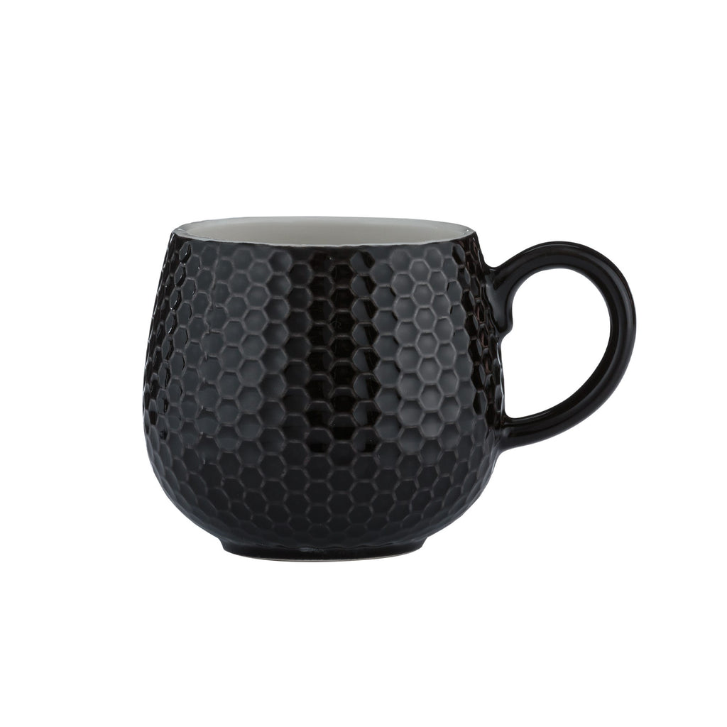 Image - Mason Cash Embossed Honeycomb Black Mug