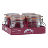 Image - Kilner Clip Top Round Jar 0.5 Litre Tray Of 4