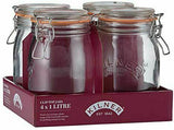 Image - Kilner Clip Top Round Jar 1 Litre Tray Of 4